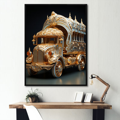 «Golden Semi Truck Dream I» sur toile