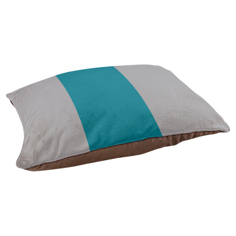 Coussin d'extérieur pour chien Florida Tribe, Medium (28" W x 18" D x 9.5" H), Grey/Teal/Grey
