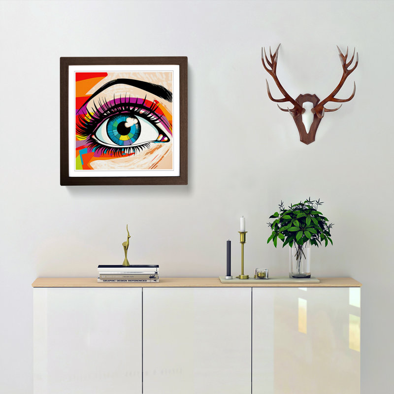 Single Picture Frame Print on Wood, Walnut