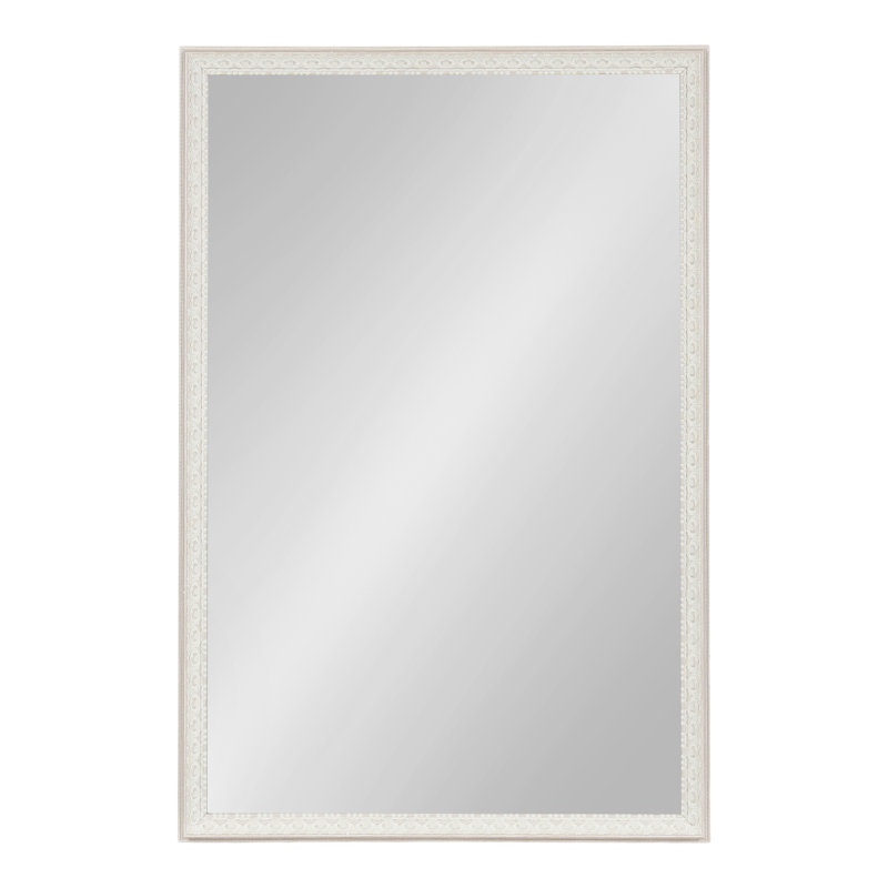 Miroir mural Bedell, 36 po x 24 po, Blanc doux