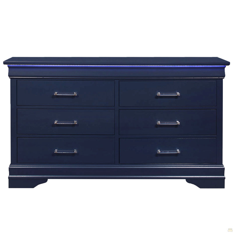 Commode avec DEL, Bleu