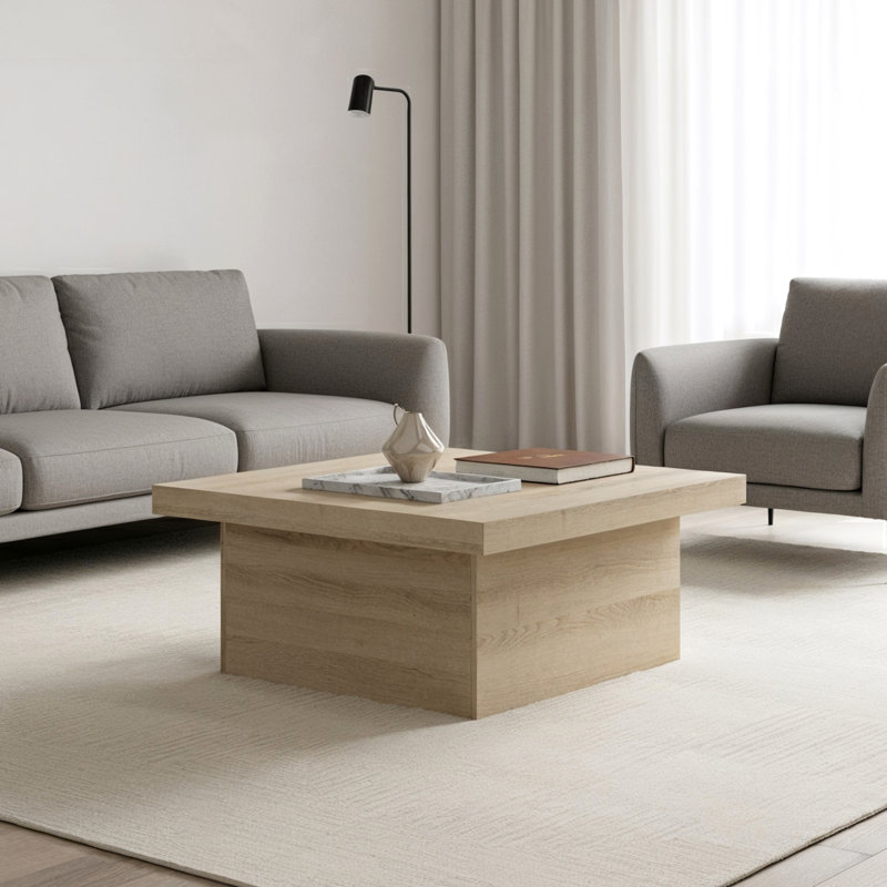 Table basse Caomhan Block, Chêne d'Oslo, 16.1" H x 35.4" L x 35.4" W