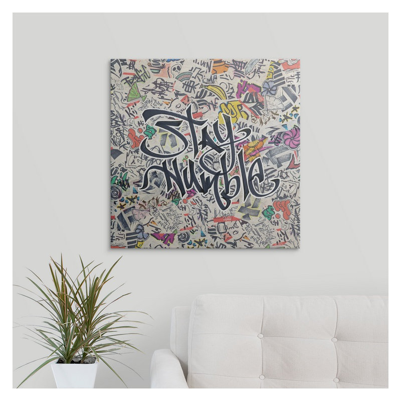 « stay modeste-inspiration urban inspiration », H 35 po x l 35 po x P 1,5 po, Toile