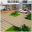 Carreaux de patio en plastique durable WPC, terrasse emboîtable pour une installation facile et une résistance aux intempéries, parfaite pour une utilisation intérieure et extérieure