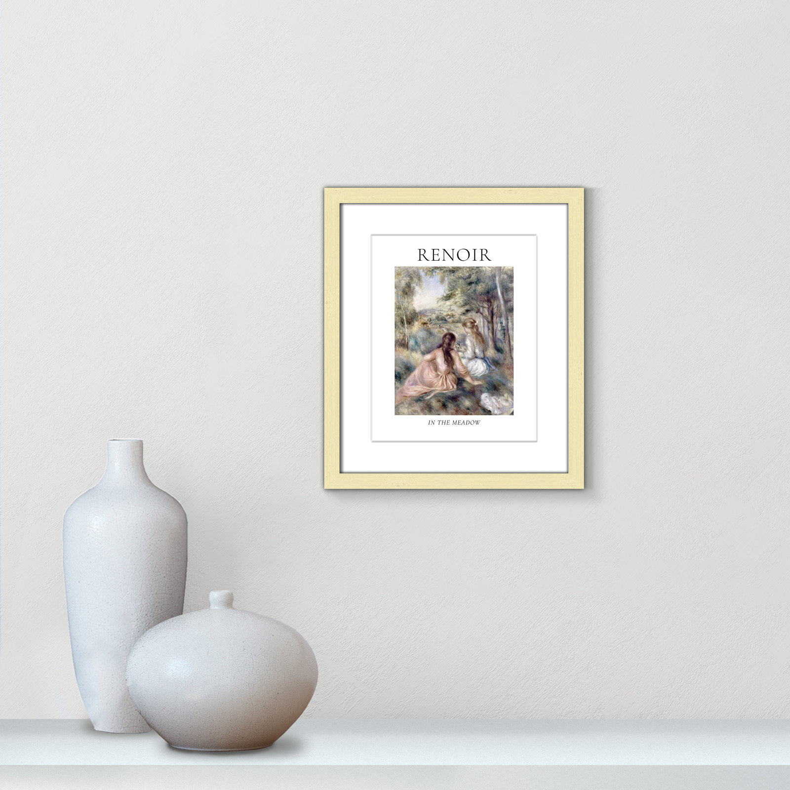 Old Masters Collection " In The Meadow " by Auguste Renoir, Yes, 35.5" H x 25.5" W x 1.25" D, Gold Single Picture Frame