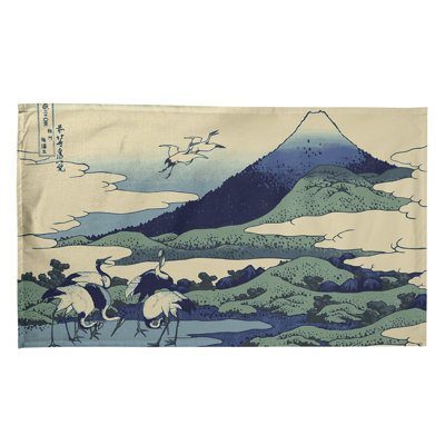 Serviette de thé japonaise grues