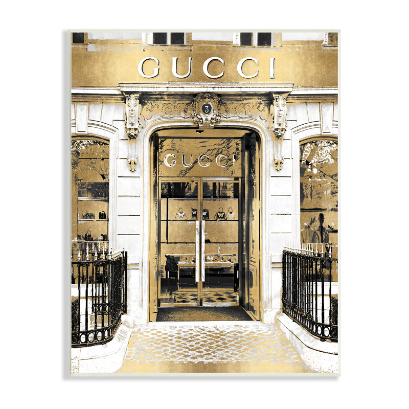 Downtown Glam Designer Fashion Boutique d'accessoires d'architecture, Plaque murale, L 10 po x H 10 po