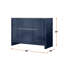 Meuble-lavabo double bleu marine 48 po X P 20 po D, avec plateau en quartz blanc-117978837