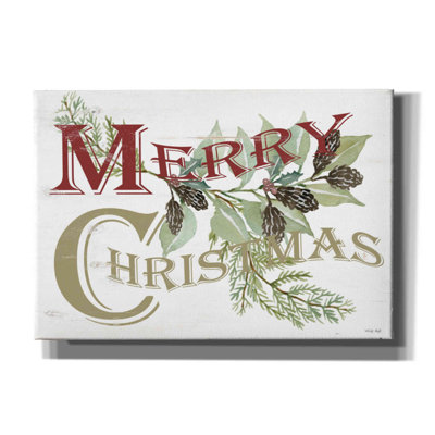 «Epic Graffiti» «Vintage Merry Christmas» par Cindy Jacobs, art mural sur toile