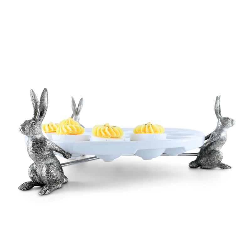 Garden Friends Stoneware Egg Platter