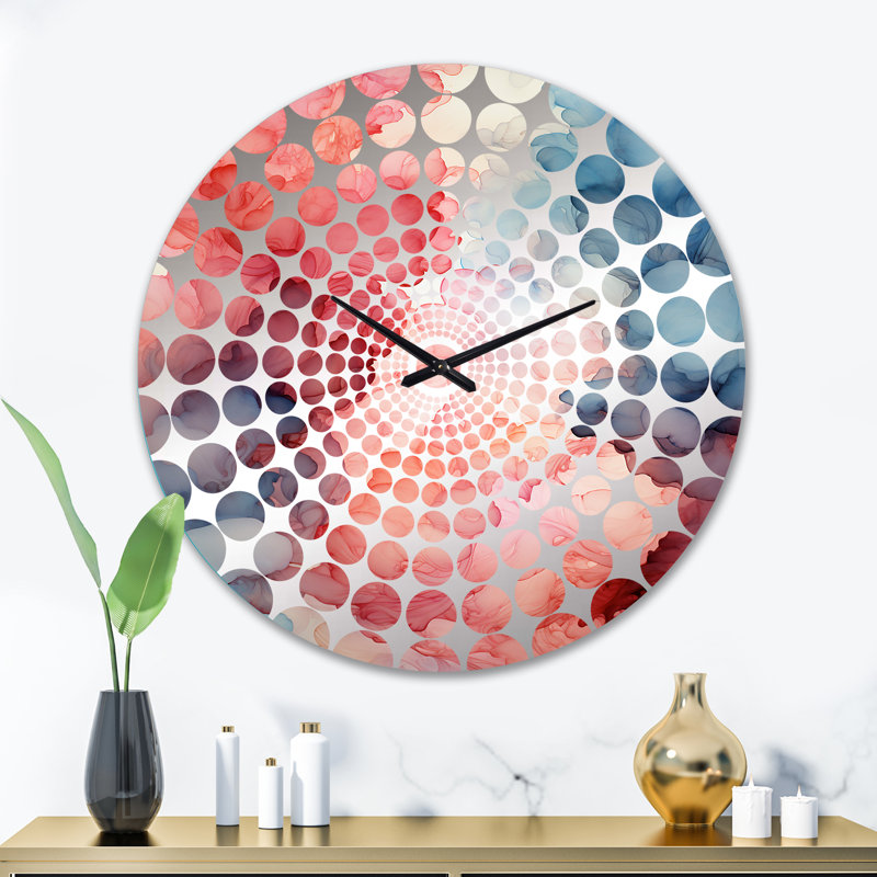Wallinga - Horloge murale abstraite à encre liquide, Très grand