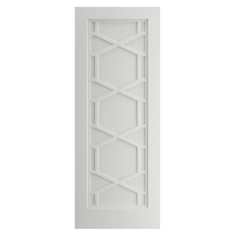 Quartz Manufactured Wood Standard Door White, 198.1 cm H x 68.6 cm W x 3.5 cm D
