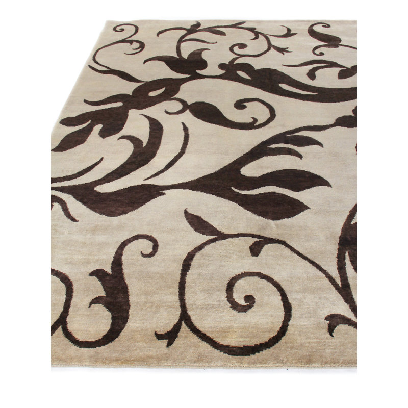 Metro-Velvet Floral Area Rug, Rectangle 6' x 9'