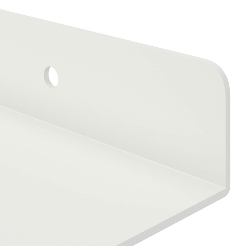 Steel Floating Shelf, White