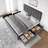 King Bed Frame With Headboard And 4 Storage Drawers, Platform Bed Frame Square Stitched Button Tufted-1062865892-1062865901