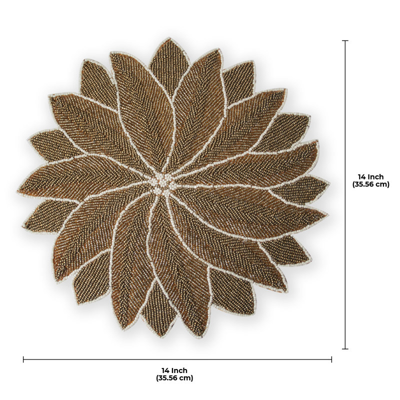 Ensemble de napperons Radial, Doré