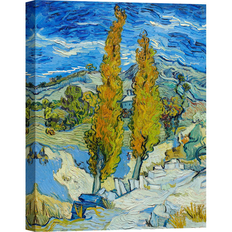 The Poplars At Saint-Rémy by Vincent Van Gogh - Wrapped Canvas Print, 100cm H x 70cm W x 4m D