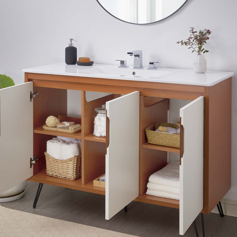 Meuble-lavabo de 48 po Modway Energize, Blanc