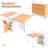  Vuyo Folding Dining Table, Drop Leaf Dining Table With 6 Wheels And 2-Layer Storage Shelf, Space Saving Dining Table For Small Spaces,Folding Kitchen Table-2029802696