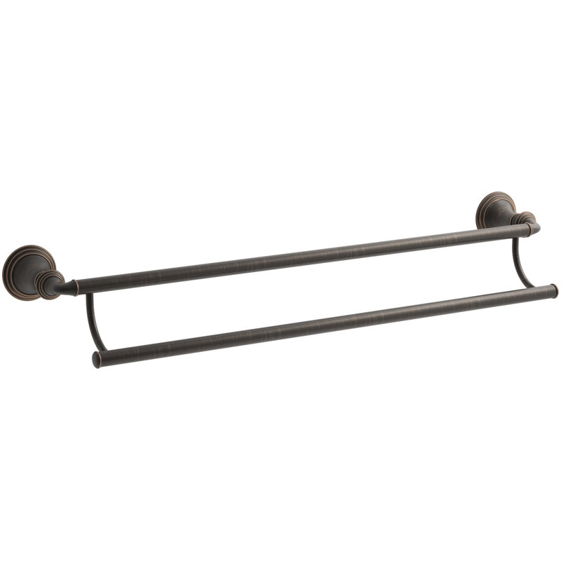Porte-serviettes mural double 24 po Devonshire, Bronze huilé