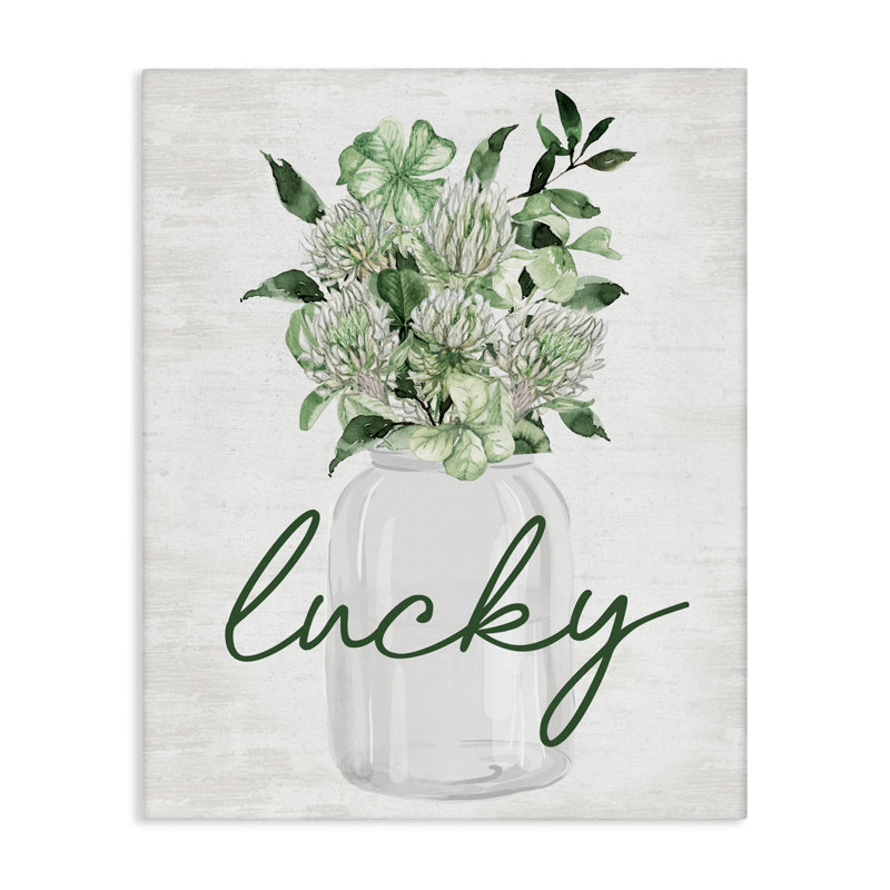 Lucky Spring Botanicals Canvas, design by Lettered and Lined, 20" H x 16" W