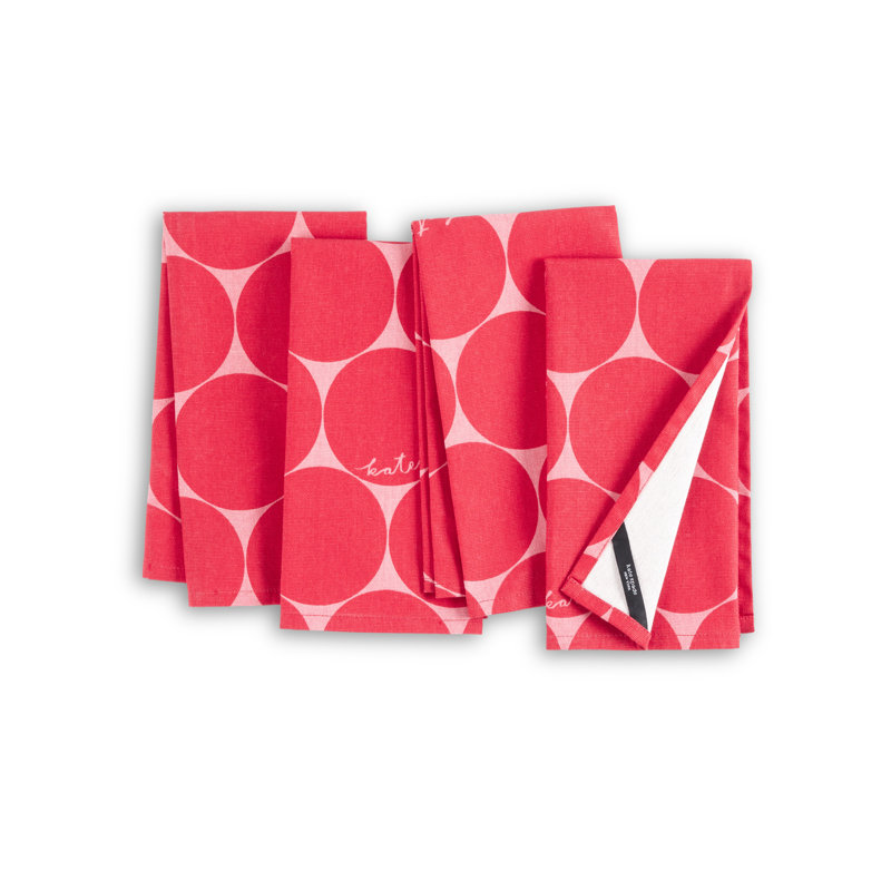 Loop And Dot 100% Cotton Square, Pink Blush