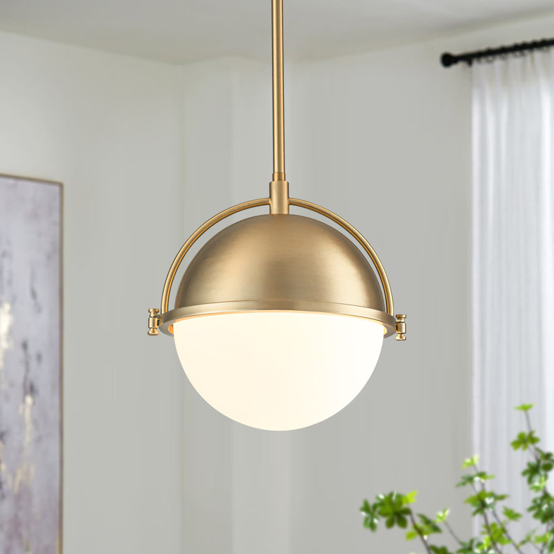 Gladi 1 - Light 9'' Single Glass Globe Pendant, Gold