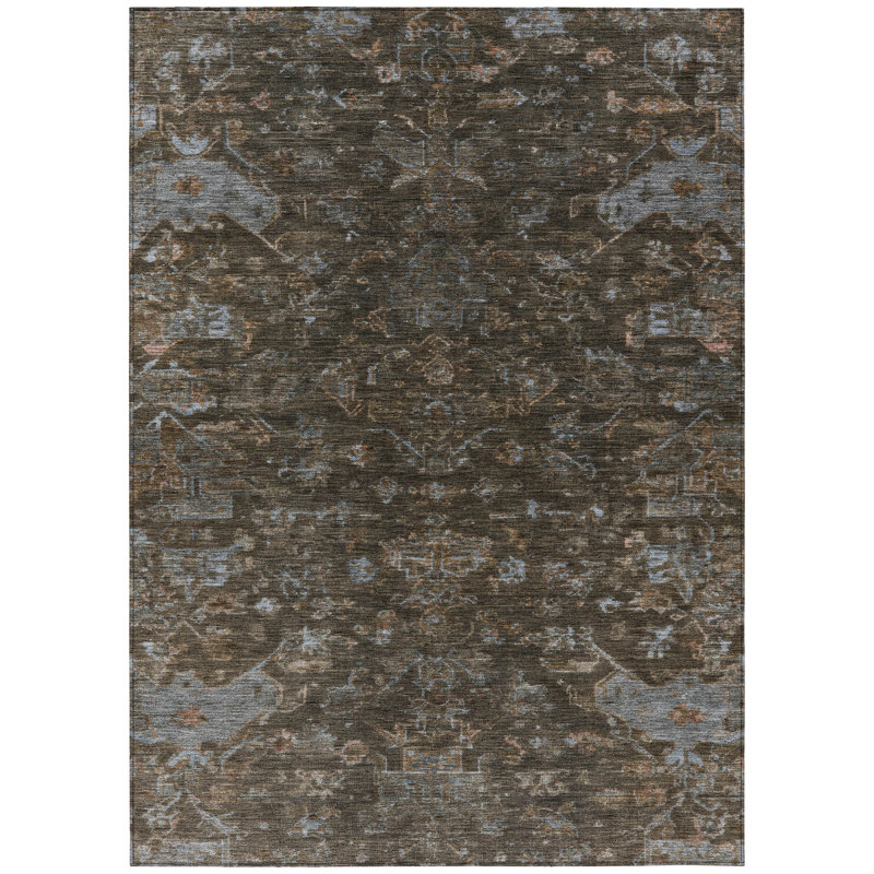 Machine Washable Indoor/Outdoor Chantille ACN2322 Global Rug, Rectangle 8' x 10'