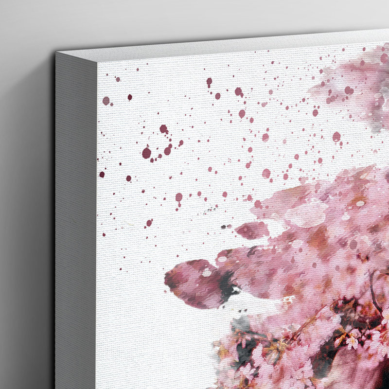 Pink Cherry Blossom Tree Flowers - Print, Wrapped Canvas, 35cm H x 50cm W