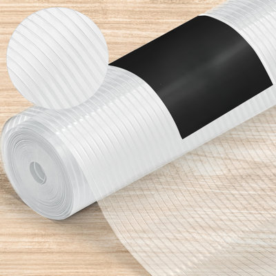 Doublure de tablette Duraguard, doublures d'armoire non adhésives pour les tiroirs de cuisine, tablettes, réfrigérateur, rangement pour garde-manger, placard de salle de bain, plastique nervuré durable et imperméable sans BPA, transparent