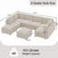 Grand canapé modulaire modulaire, canapé convertible avec rangement-129443139