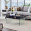 Table basse multifonctionnelle à plateau relevable avec rangement spacieux et autocollant grain de bois naturel, parfaite pour la vie moderne-2038329509