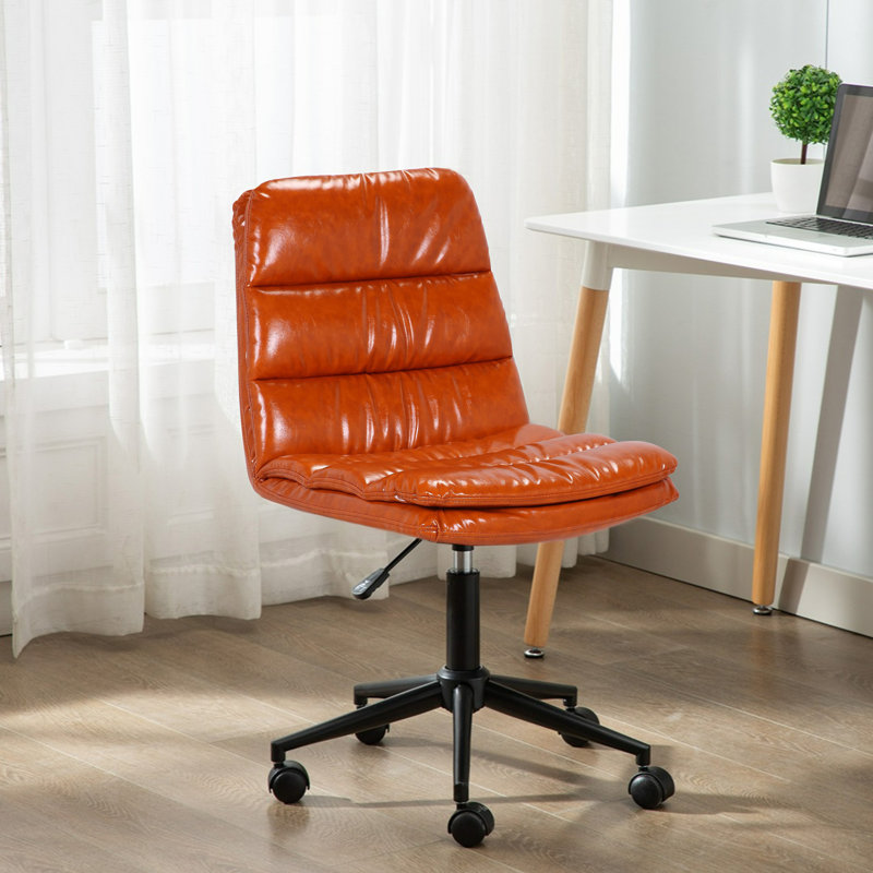 Arcanum Swivel Task Chair with Steel Frame, Brown