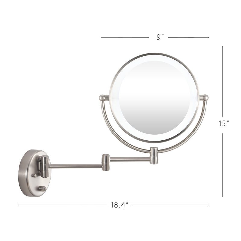 Arlisa Metal Concave Wall Mirror, Nickel