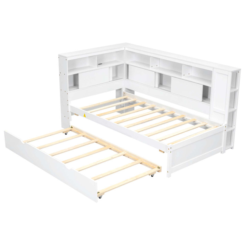Lit de jour simple en bois