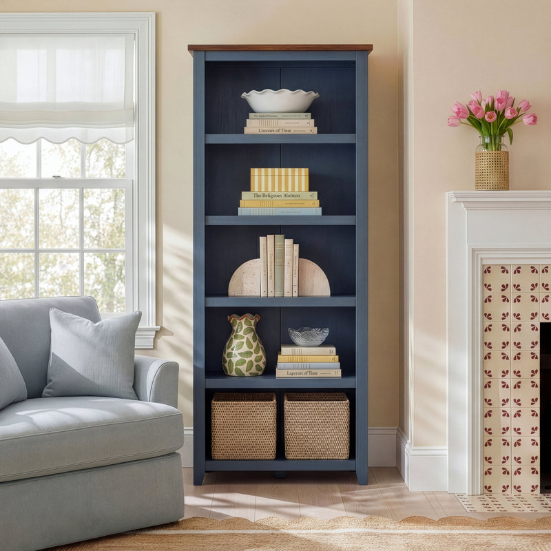 Vivienne Bookcase, Blue / Brown