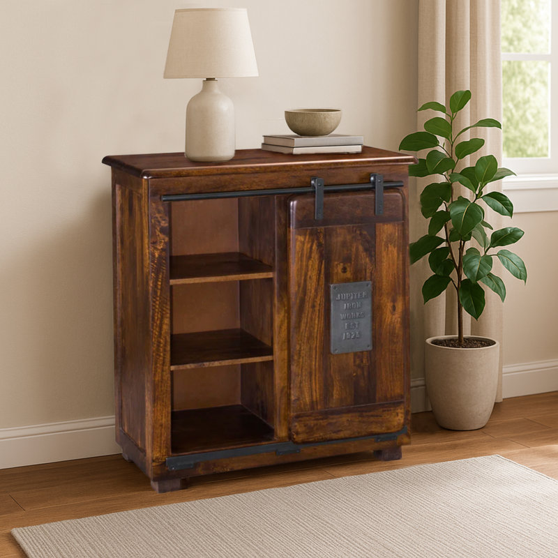 Pilger Wood and Metal 1-Door 4-Drawer Sideboard