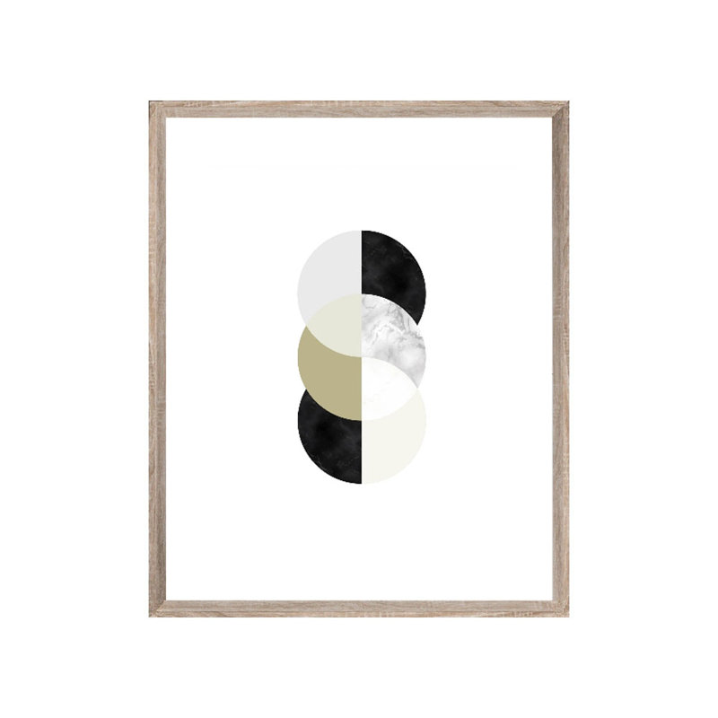 Geo Sphere 1 - Single Picture Frame Print, Bevelled Wood Effect, 187.452 cm H x 136.652 cm W