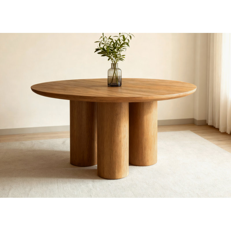Sullivan Round Dining Table - Spice Tan