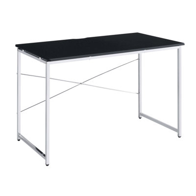 Black And Chrome Vanity Desk