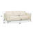 Malaga Cream Top Grain Leather Sofa (Assembled)