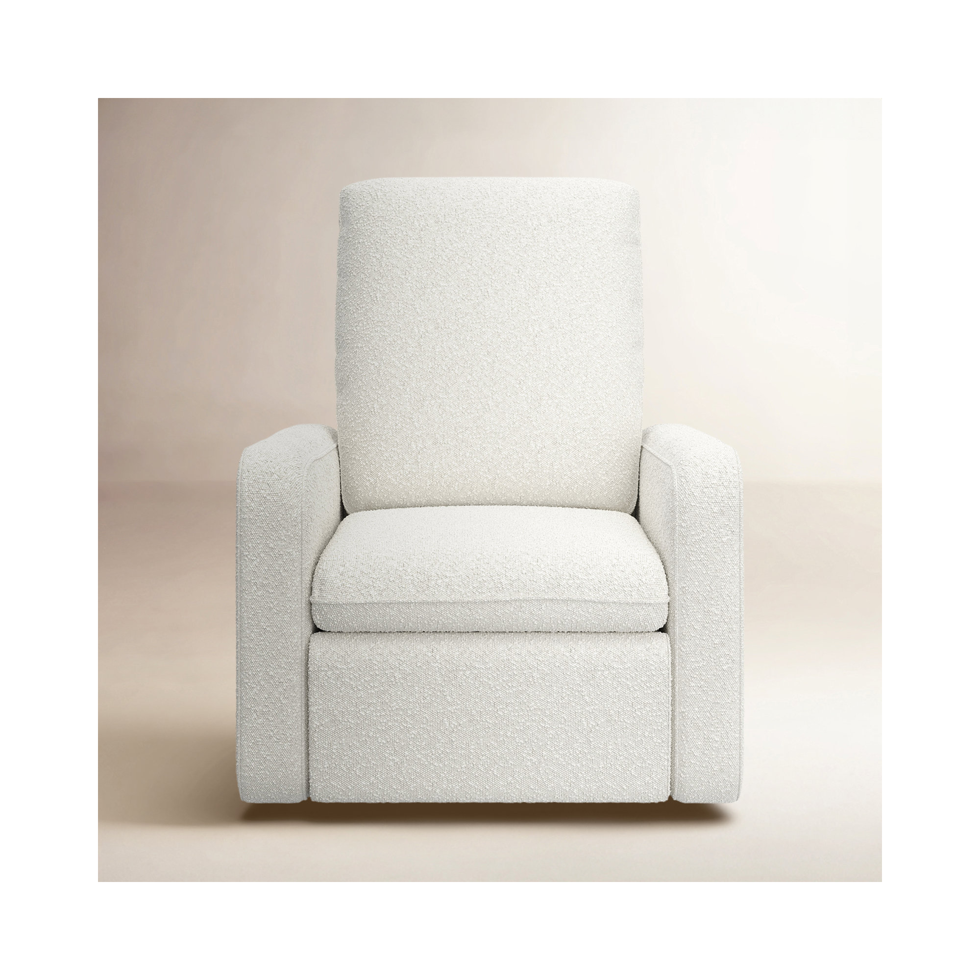 Teddi Power Recliner With USB, Ivory Boucle