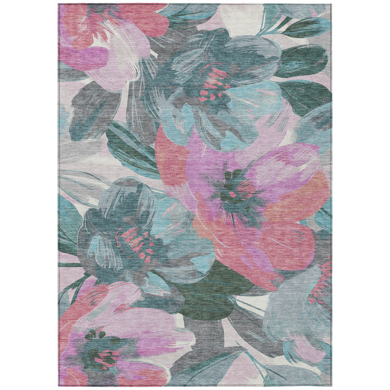 Tapis bleu sarcelle et turquoise 9 'X 12'