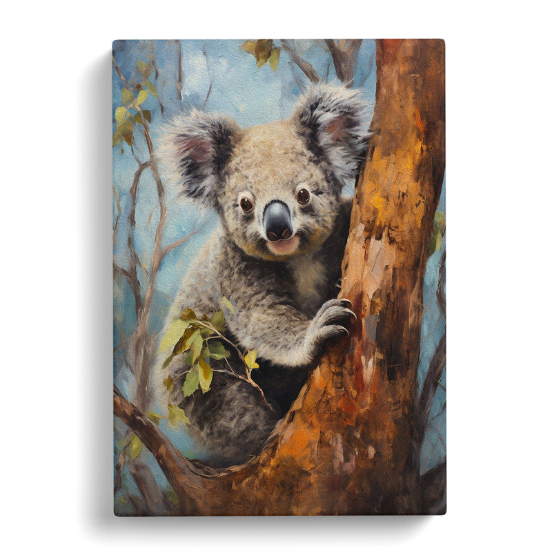 Koala Bear Romanticism - Wrapped Canvas, 50cm H x 35cm W x 3cm D
