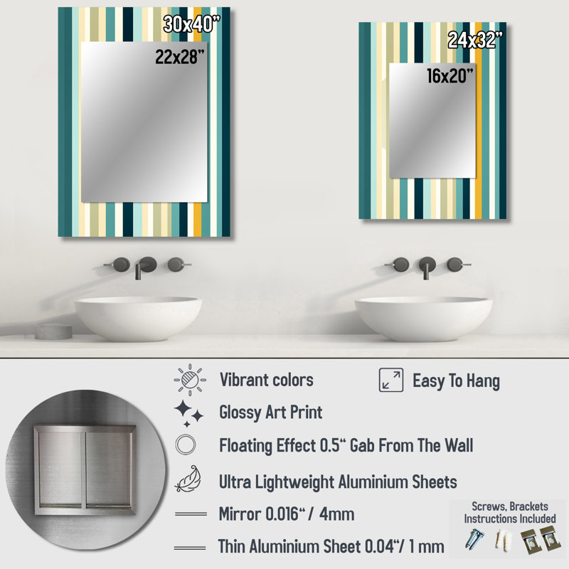 Motif rayé vert et jaune Atenea Jungle, 40 po x 30 po
