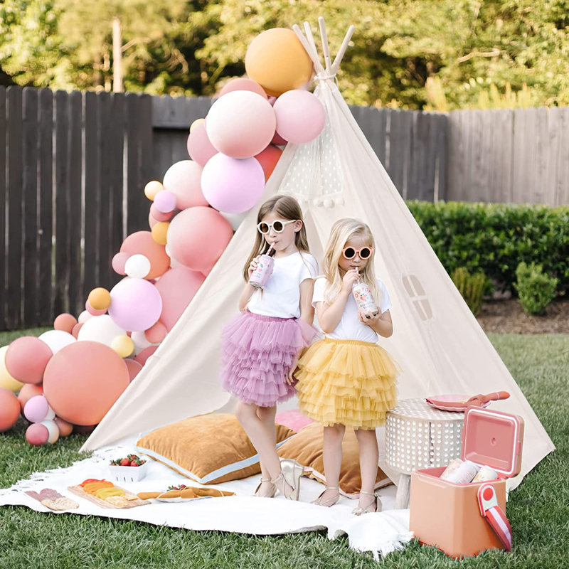 CG INTERNATIONAL TRADING W x D Indoor / Outdoor Cotton Triangular Play Tent