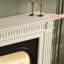 Beige + Black Manufactured Wood Electric Fireplace