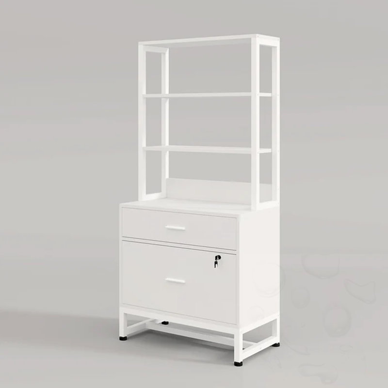 2-Drawer Office Cabinet with Bookcase