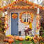 Guirlande d'automne, paquet de 2 guirlande de feuilles d'automne de 11,8 pi avec 4 crochets, décorations d'automne suspendues en érable artificiel pour la maison, décoration d'automne de l'Action de grâce pour le manteau de cheminée de fête de mariage en plein air