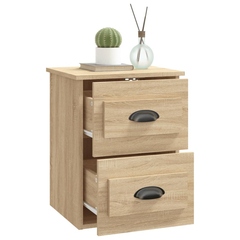 Krini 41.5cm W Manufactured Wood Bedside Table, Sonoma Oak, Individual